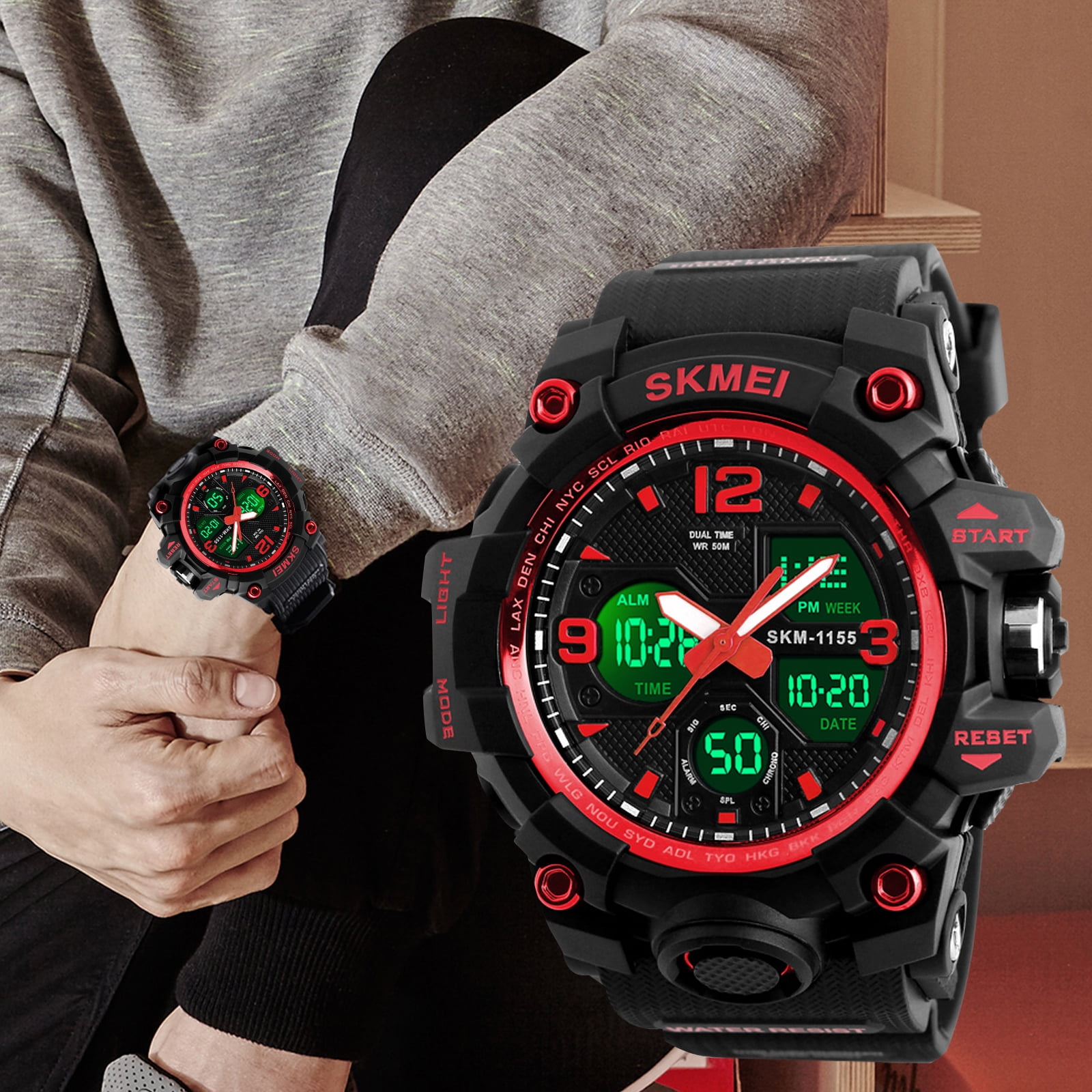 How to set date in skmei 1155 best sale watch