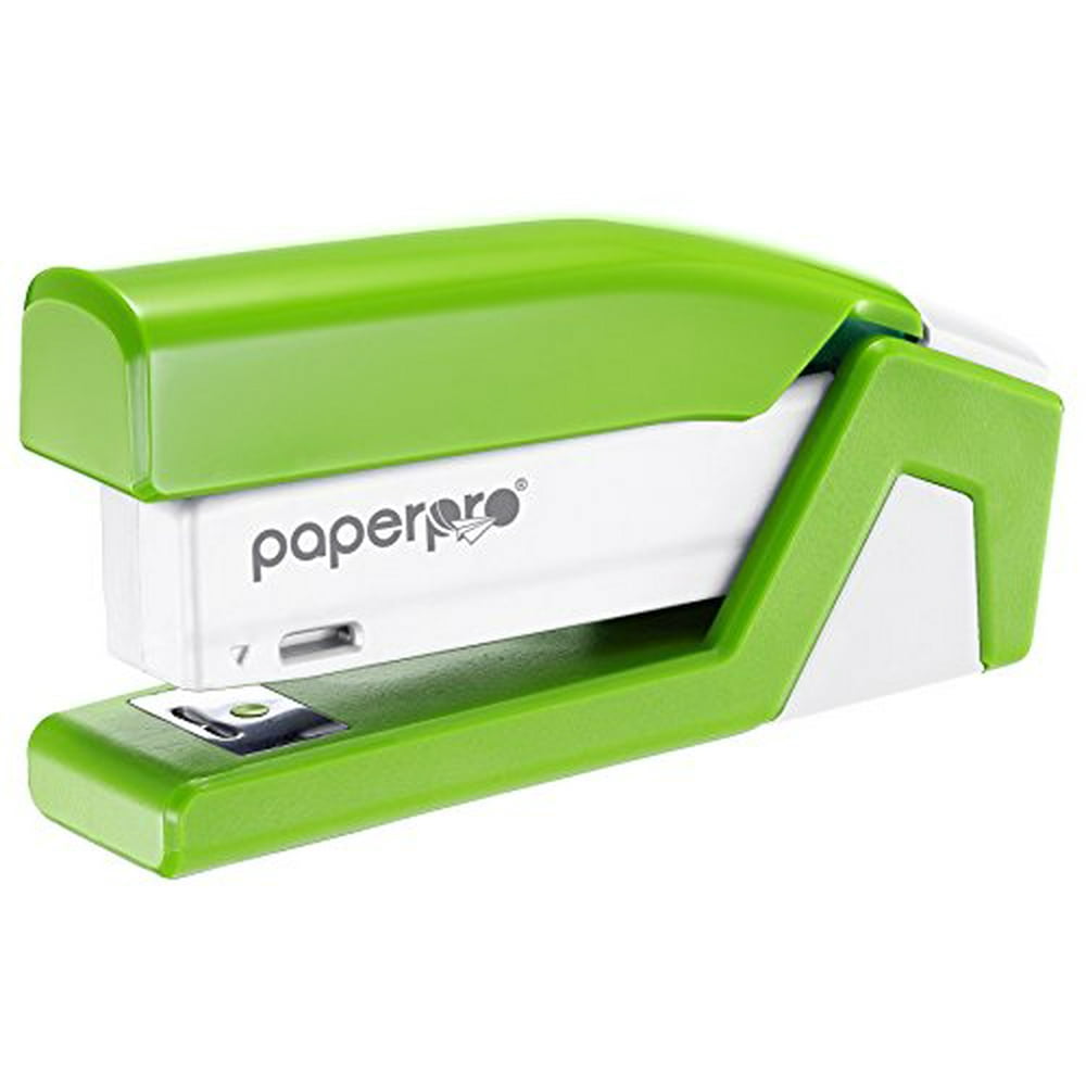PaperPro inJOY20 3 in 1 Stapler One Finger, No Effort, Spring Powered Stapler Green (1513