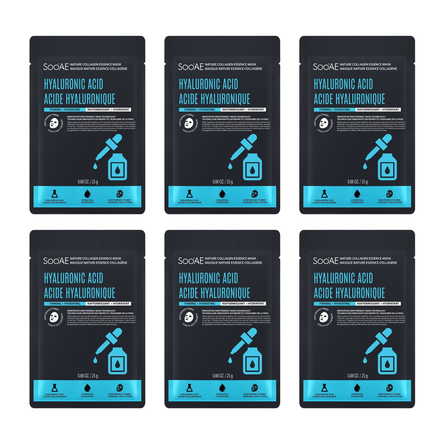 Soo'AE COLLAGEN HYALURONIC ACID MASK - 6 ea