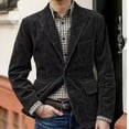 thumbnail image 4 of Flap Pockets Single Breasted Men Jacket Corduroy Lapel Suit Jacket_Gift Of G, 4 of 4