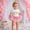 k-879White31780, variant on SONGGE Girls Birthday Party Outfit Sets Short Sleeve O-Neck Romper Dress With Hair Cute Toddler Celebration Cartoon Adorable Clothing Sets