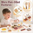 thumbnail image 4 of Juego de comida Airlab Wooden Pretend Play para desayuno para niños pequeños, 4 of 7