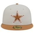 thumbnail image 2 of Men's New Era Stone/Brown Dallas Cowboys Two-Tone Color Pack 59FIFTY Fitted Hat, 2 of 5