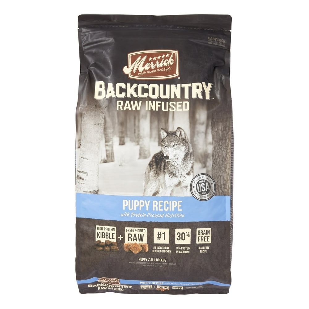 Merrick Backcountry GrainFree Raw Infused Puppy Recipe Dry Dog Food