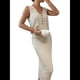 thumbnail image 3 of Conjunto de 2 Piezas de Suéter y Falda para Mujer, Sin Mangas, Cuello en V, de Punto Acanalado, Camiseta Sin Mangas, Falda Midi. Albaricoque S, 3 of 10