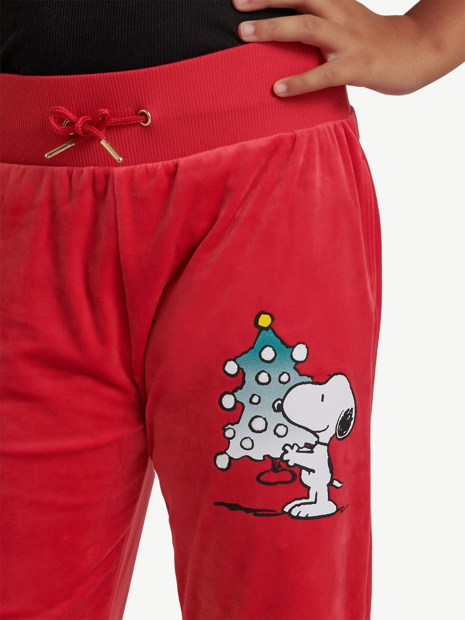 Justice x Snoopy Girls Velour Jogger, Sizes XS - XLP