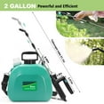 thumbnail image 4 of SideKing 2 Gallon Battery Powered Sprayer – Electric Garden Sprayer with Rechargeable Handle, 3 Nozzles, Retractable Wand & Strap for Lawn Sprayer, Weed Sprayer, Fertilizer, Herbicide & Cleaning, 4 of 9