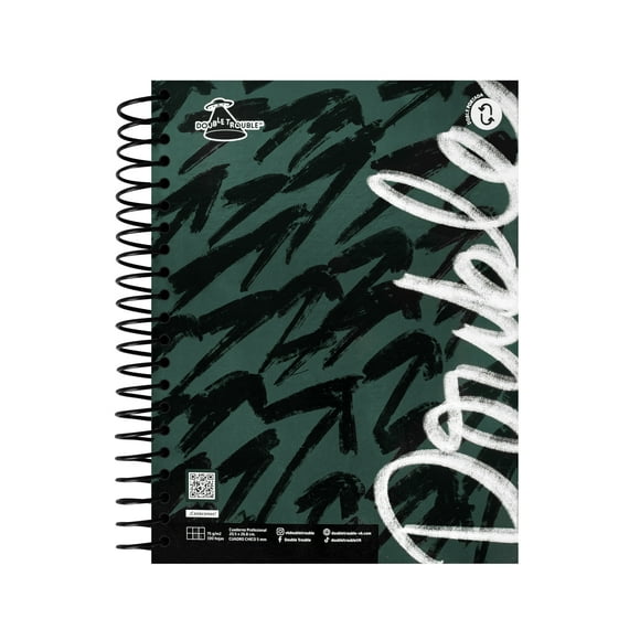 Cuaderno Libreta Profesional 200 Hojas Pasta Dura cuadro chico y cuadro grande Double Trouble