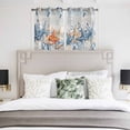 thumbnail image 3 of Blue Coastal Kitchen Curtains Window Panels, Summer Beach Starfish Weeping Eucalyptus Vintage Insulated Window Treatment Curtain, Grommet Curtains for Bedroom/Living Room/Bathroom, 2 Piece 42"Wx45"L, 3 of 8