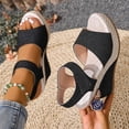thumbnail image 7 of Bkhluea Women Wedge Heel Sandals Open Toe Ankle Strap Platform Shoes for Summer Party Wedding Beach Casual Daily Wear, 7 of 7