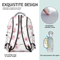 thumbnail image 5 of Pioneer Flower Floral Print Pattern Backpack for School, Cute School Bag with Adjustable Shoulder Straps and Padded Back, 15.3"x11"x7.1", 5 of 5