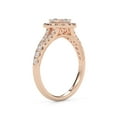 thumbnail image 4 of AFFY Shank Halo Solitaire Engagement Rings for Women, 1.20 Carat (ctw) Pear And Round Lab Grown Diamond Ring In 14K Rose Gold Over 925 Sterling Silver F-G-H, SI Quality Size-8, 4 of 6