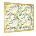 thumbnail image 2 of Designart 'Yellow Flowers, Tropical Foliage With Flamingo IV' Modern Framed Art Print, 2 of 4