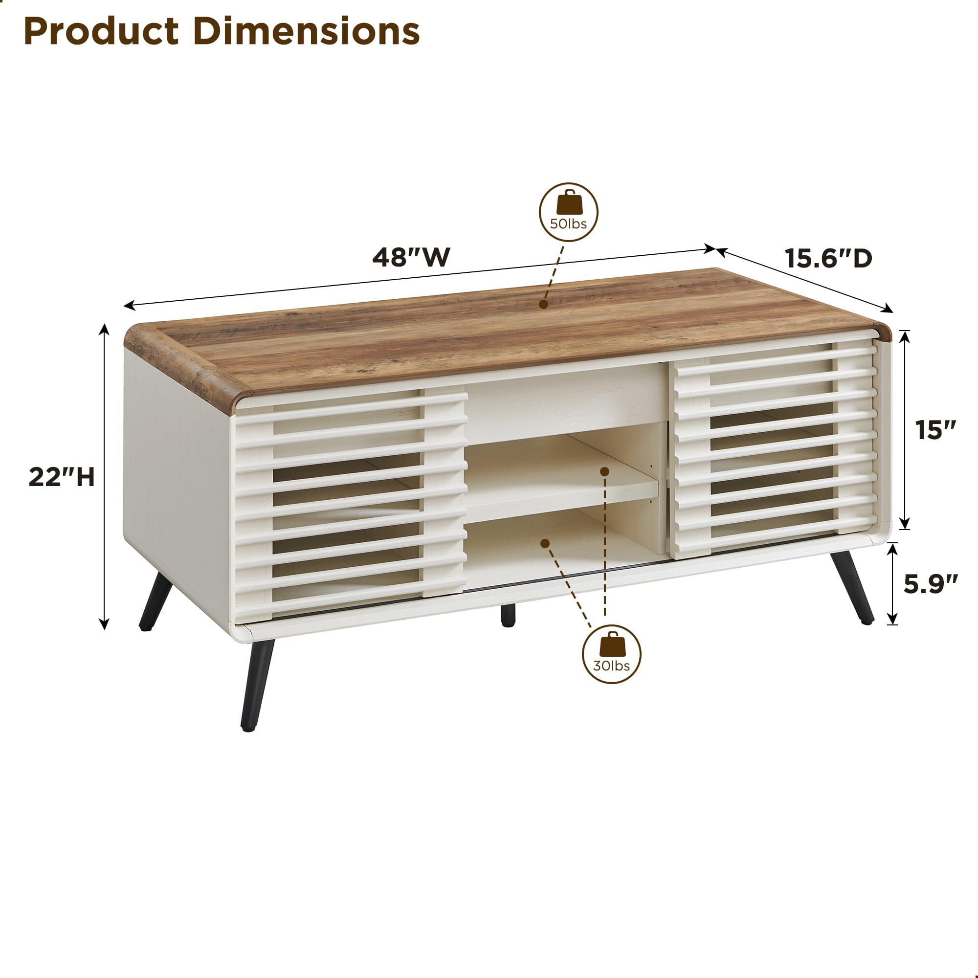 OKD 48" Mid-Century Lift Top Coffee Table with Sliding Barn Door, Exquisite Apartment Style Center Table with Hidden Storage Compartment for Living Room, Office, Antique White