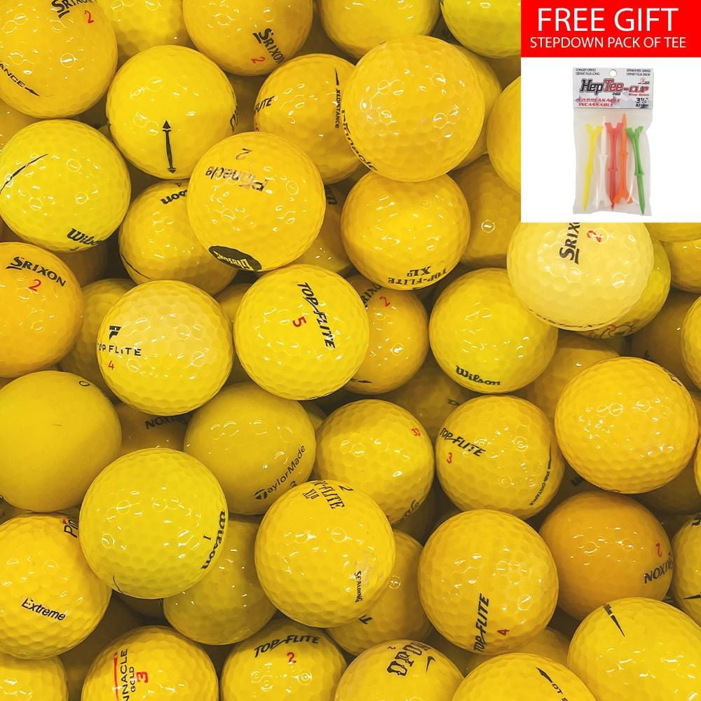 Mulligan - 88 Mix AAA Recycled Used Golf Balls, Yellow