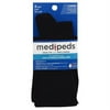 Medipeds compression socks large, black, 2 pr