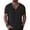 Black, variant on Men's Short Sleeve Johnny Collar T-Shirts Cotton Blend Business Casual Lightweight Pullover for Work to Weekend