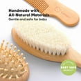 thumbnail image 4 of Baby Hair Brush - Natural Wooden Cradle Cap Brush with Soft Goat Bristle - Baby Brush Set for Newborns - Toddler Comb - Perfect Scalp Grooming Product for Infant, Toddler, Kids, 4 of 5