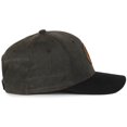 thumbnail image 3 of Outdoor Cap WRA-202 Pro Round Crown, Pigment Dyed Cotton Twill Cap-Brown/Black, 3 of 8