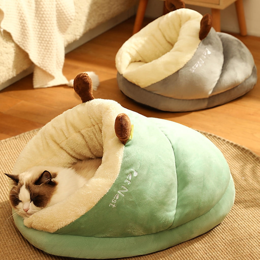 Cat Bed Soft Plush Cat Bed Comfortable Pet Bed Machine Washable for Small Cat