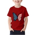 thumbnail image 6 of FAVIPT Girl 4th of July Shirt 250 Years Boys and Girls American Flag Shirts Red White Blue Tshirt Independence Day Tee Red,9-10Years, 6 of 6