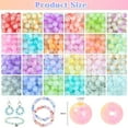 thumbnail image 2 of 700Pcs Glass Beads for Jewelry Making, 24 Color 8mm Glass Crystal Beads Friendship Bracelets Making Kit for DIY Earrings Necklaces Rings, 2 of 8