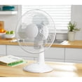 thumbnail image 4 of Ventilador Mainstays de mesa oscilante de 3 velocidades 12 " Pulgadas Modelo FT30-8MBW blanco Mainstays Mainstays FT30-8MBW, 4 of 4