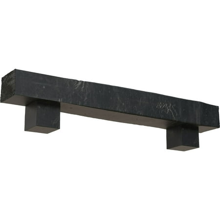 

Ekena Millwork 6 H x 6 D x 60 W Knotty Pine Faux Wood Urethane Fireplace Mantel Kit W/ Alamo Corbels Aged Ash