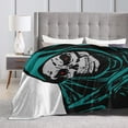 thumbnail image 4 of ZICANCN Death Evil Face Anti-Pilling Flannel Bed Throw Blankets - Couch-Ultra-Soft Micro Fleece Sofa Bed Camping Travel Blanket for Adults 60"x50", 4 of 8