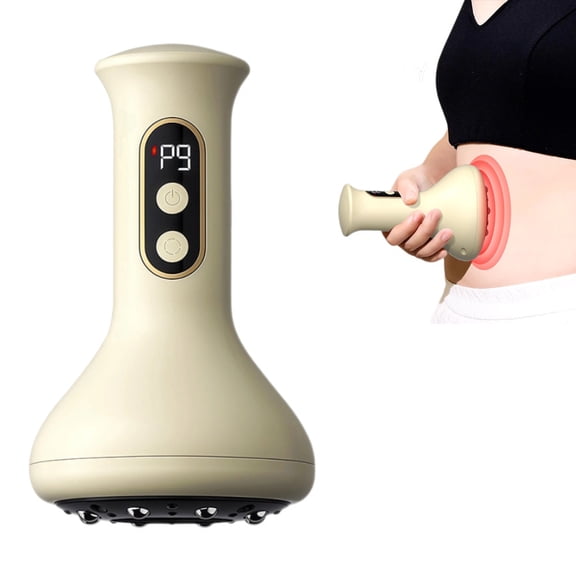 4-in-1 Smart Dynamic Cupping Set, Electric Cupping Device with Red and Blue Light, Wireless Electric Gua Sha Tool, Heated Cupping Massager with 9-Level Suction & Heat, Cupping Machine for Relief