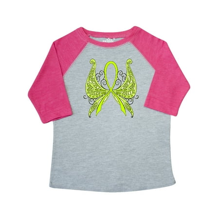 

Inktastic Lymphoma Awareness with Butterfly Ribbon Words Gift Toddler Boy or Toddler Girl T-Shirt
