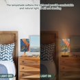 thumbnail image 5 of Peacock Abstract Bedside Table Lamp LED Warm Lights with USB Charging Port Retro Cylinder Desk Lamps, 5 of 7