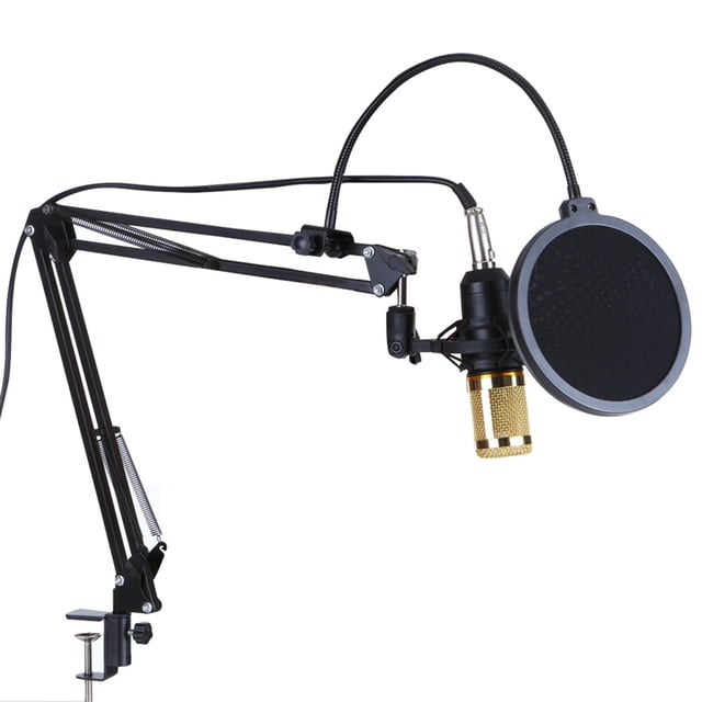 BM800 Kit Professionnel de Microphone à Suspension Studio Diffusion en Direct Diffusion Enregistrement Ensemble de Microphone à Condensateur