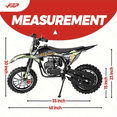 thumbnail image 6 of FRP FX40 Kids Dirt Bike, 40cc 4-Stroke Gas Powered Dirt Bike for Kids, Pull Start, Dual Disc Brakes, EPA Certified, 20MPH, Includes Goggles & Gloves - Green, 6 of 7