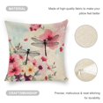thumbnail image 4 of Dragonfly in the flower bushes Linen toss pillowcase Decoration pillowcase Gift preferred 18x18" Cushion cover 1 set Sofa pillowcase Sofa bedroom living room car, 4 of 8