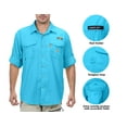 thumbnail image 6 of Little Donkey Andy Men's UPF 50+ UV Protection Shirt, Long Sleeve Fishing Shirt, Breathable and Fast Dry Sea Blue 4XL, 6 of 6
