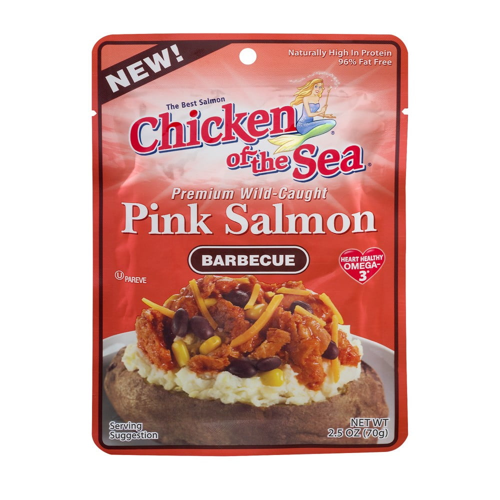 Chicken of The Sea BBQ Wild Pink Salmon, 2.5 oz Pouch - Walmart.com