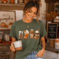 thumbnail image 2 of Pumpkin Spice Coffee Fall Shirt, Cute Autumn Latte Drinks Graphic Comfort Colors Tee, Cozy Pumpkin Season Halloween Thanksgiving Gift - Moss, S, 2 of 4