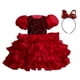 thumbnail image 1 of Vestido de niña con falda de pastel, vestido de cumpleaños para niña de las flores, vestido de baile con lentejuelas, vestido de princesa, 1 of 6