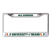 University of Miami Alumni Chrome License Plate Frame