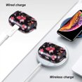 thumbnail image 3 of Airpods Pro Case with Keychain and Cute Floral Pattern,Air Pod Pro Hard Protective Cover and Accessory,for Women and Girls,for Airpods 3 Charging case,Rose, 3 of 6
