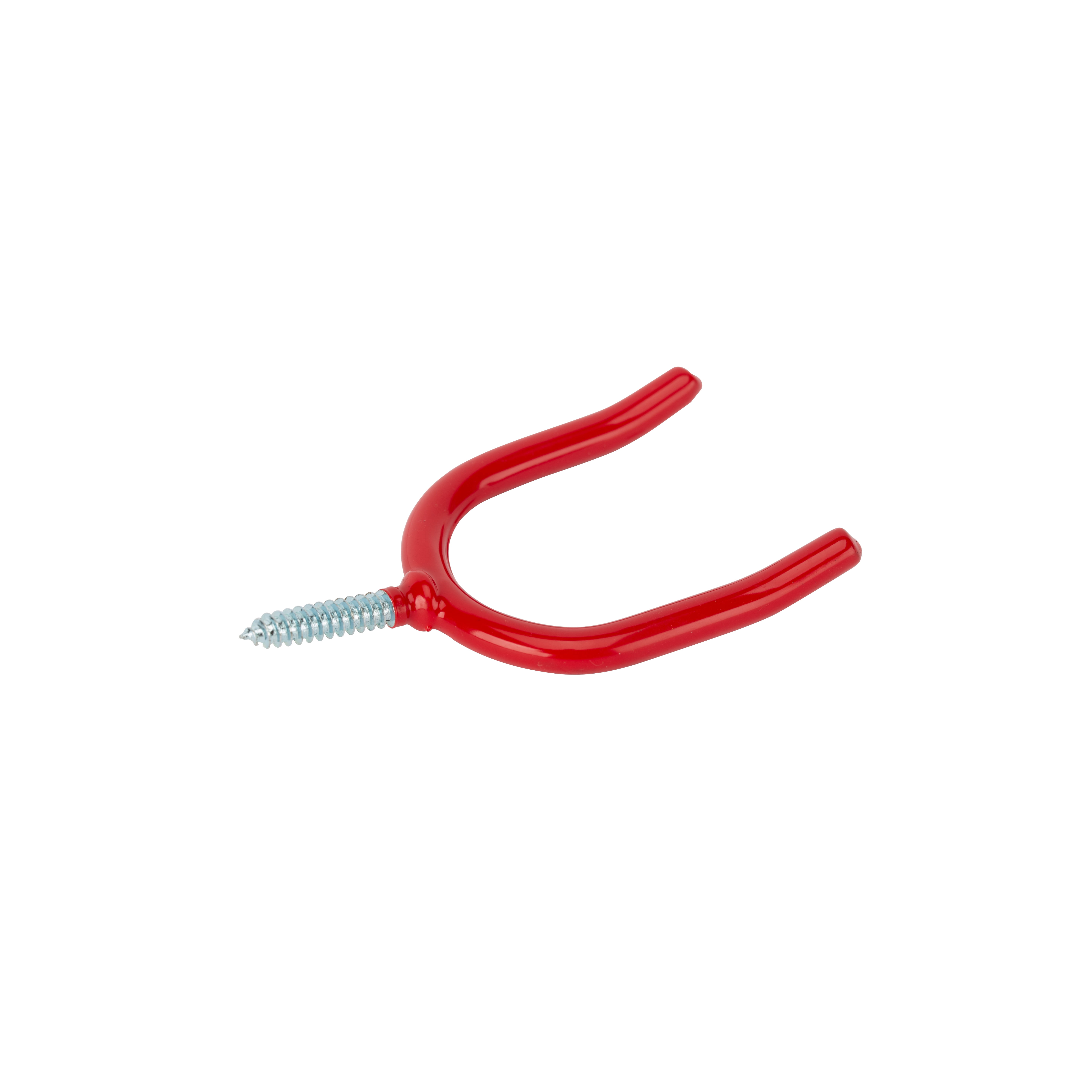 Screw-In Vinyl Coated Red Storage Hook (2-Pack) - Gillman Home Center
