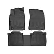 Husky Liners Weatherbeater Floor Mats | Fits 2012 - 2017 Toyota Camry | Front & 2nd Row, 3-pc Black - 98901