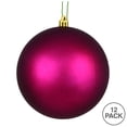 thumbnail image 3 of Vickerman 3" Berry Red Matte Ball Ornament, 12 per Bag, 3 of 5