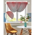 thumbnail image 3 of Waterfall Valances for Windows, Red Grey Ombre Kitchen Sheer Valance Curtains, Modern Gradient Abstract Art Rod Pocket Elegant Swag Valances for Living Room Bedroom, 47.2"x38.5", 2 Panel, 3 of 8