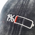 thumbnail image 2 of [Low Battery Symbol Embroidered Cap] 1% Low Battery Symbol Commemorative Baseball Cap Perfect for Birthday, Father's Day, Thanksgiving, 2 of 7