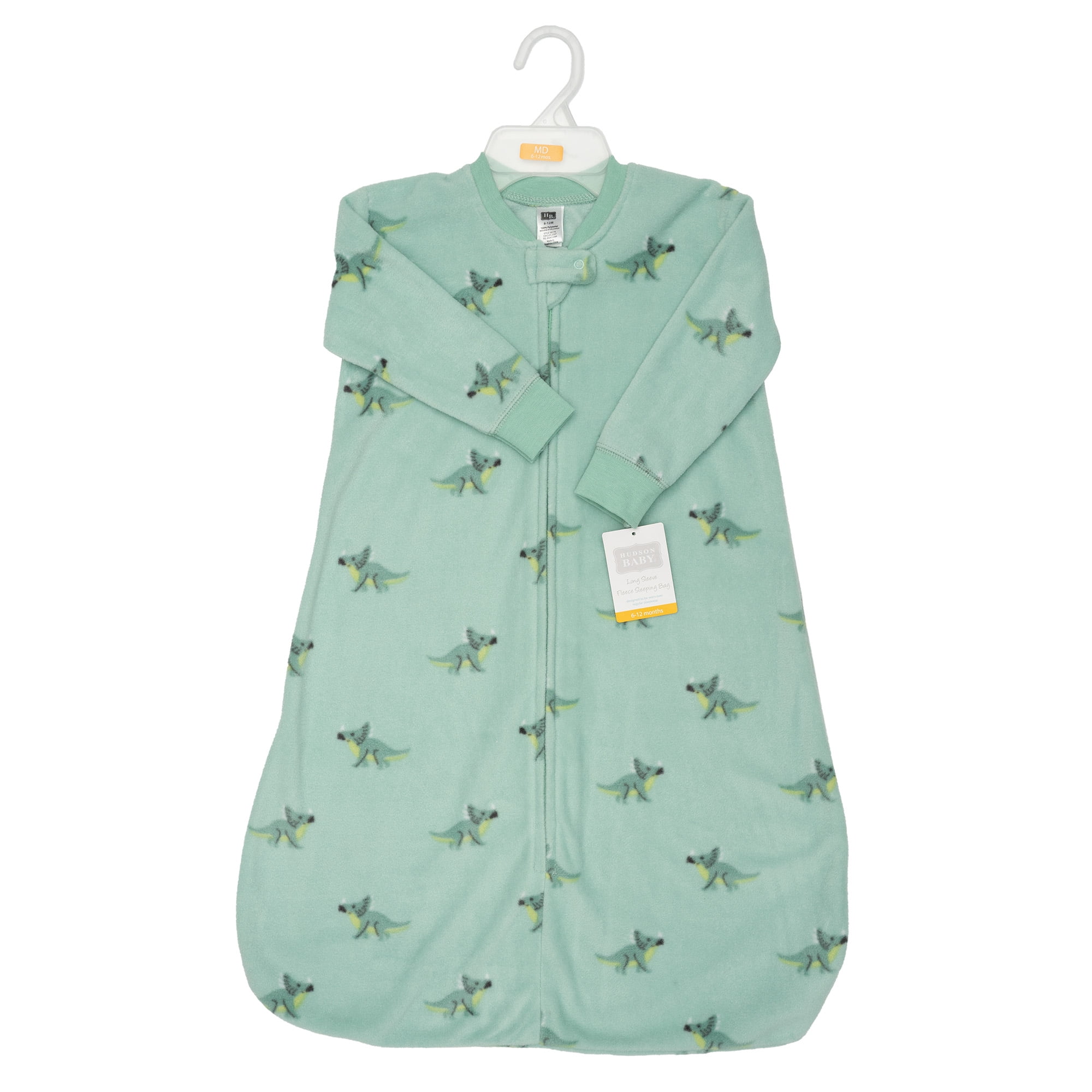 Hudson Baby Infant Boys Long-Sleeve Fleece Sleeping Bag, Small Dino Friends, 18-24 Months