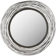 thumbnail image 3 of SAFAVIEH 13.7" Round Contemporary Wire Wall Mirror, Brown, 3 of 4