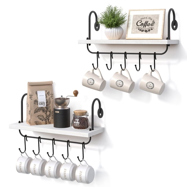 Estantes de pared flotantes Olakee para cocina y baño, juego de 2