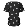 thumbnail image 6 of Trendfront Womens Polka Dot T Shirts V Neck Short Sleeve Casual Loose Fit Summer Tunic Tee Tops for Women, 6 of 9